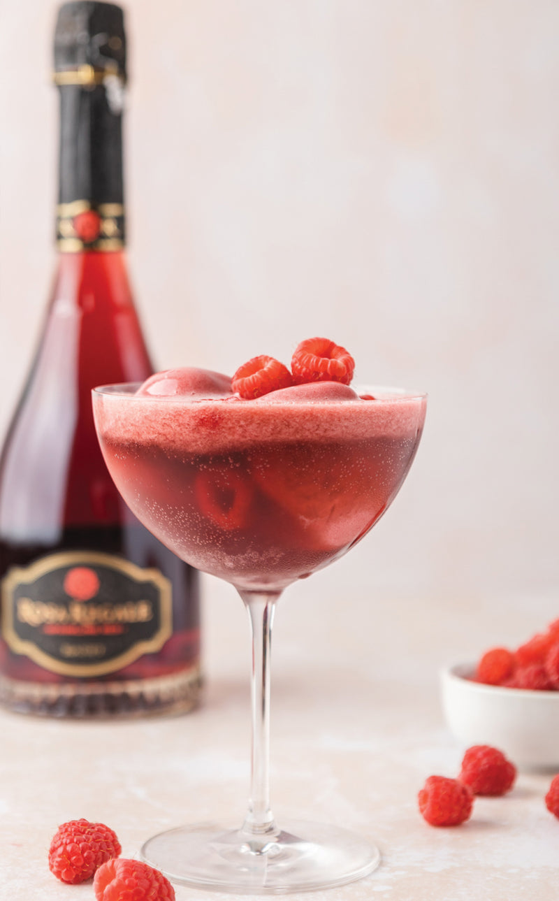 Sparkling Red Sorbet Float
